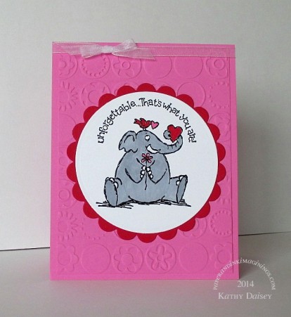 Pink and elephant Valentine